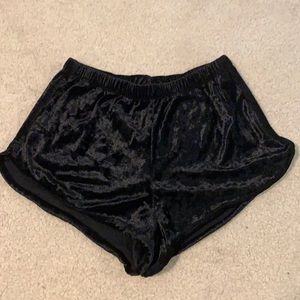 Nordstrom Black Velvet Shorts